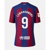 Echipament fotbal Barcelona Robert Lewandowski #9 Tricou Acasa 2023-24 pentru femei maneca scurta